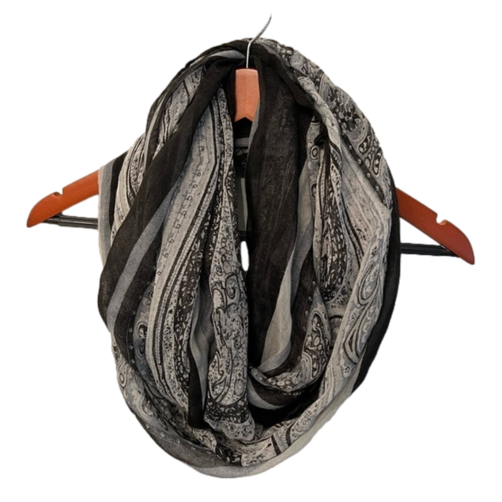 💐Black and gray infinity scarf